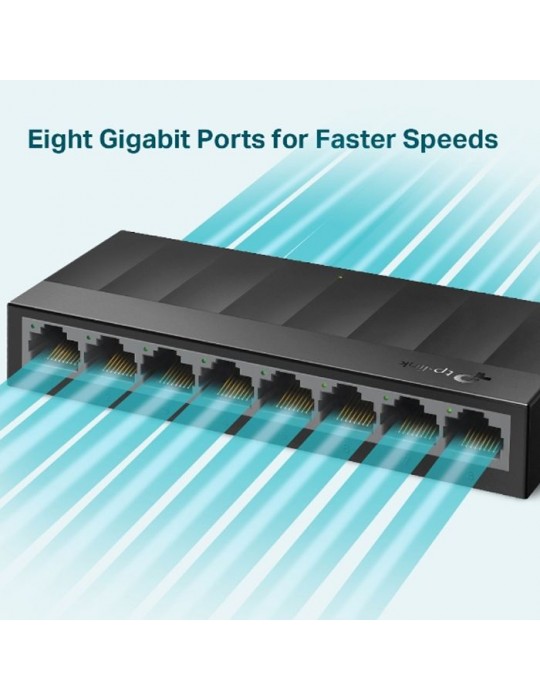  Networking - TP-Link Desktop Switch 8 Port Gigabit-LS1008G
