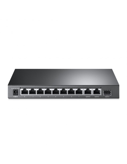  Networking - TP-Link 8-Port 10/100Mbps + 3-Port Gigabit Desktop Switch with 8-Port PoE+ 124 W-TL-SL1311MP