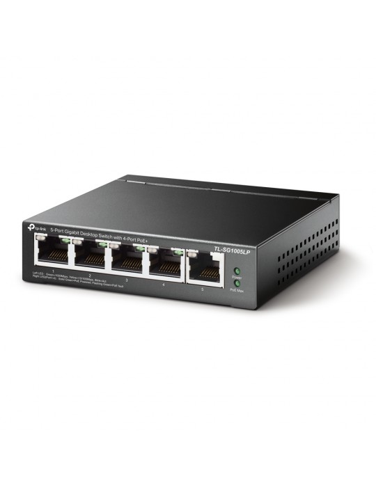  Networking - TP-Link 5 Port Gigabit Desktop Switch with 4 Port POE/POE+ 40W-SG1005LP