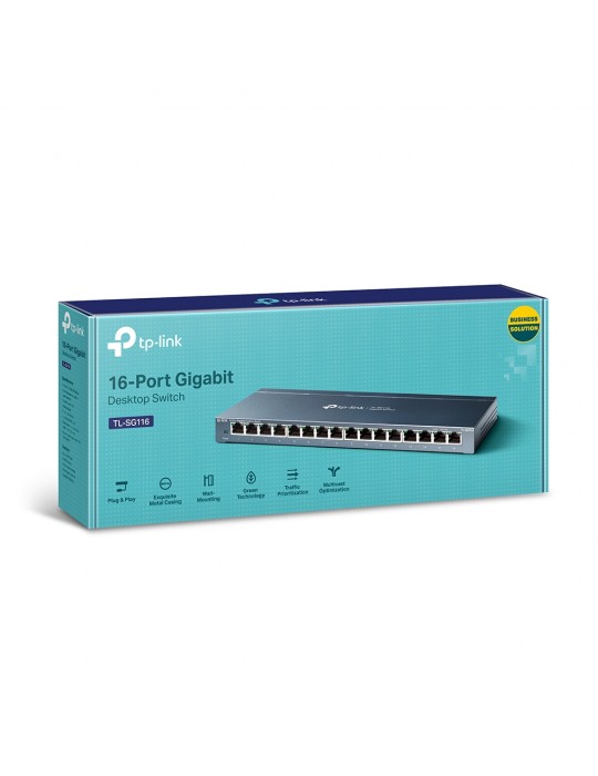  Networking - TP-Link Desktop Switch 16 Port Gigabit-TL-SG116