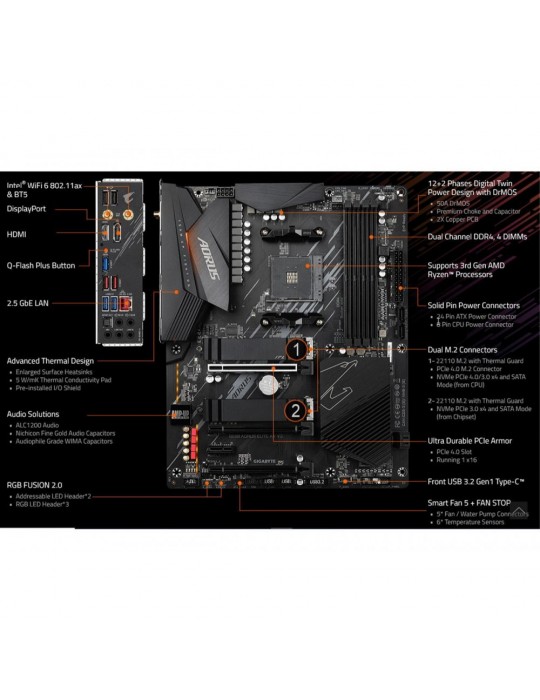  Motherboard - MB GIGABYTE™ AMD B550-AORUS ELITE AX V2-rev.1.x