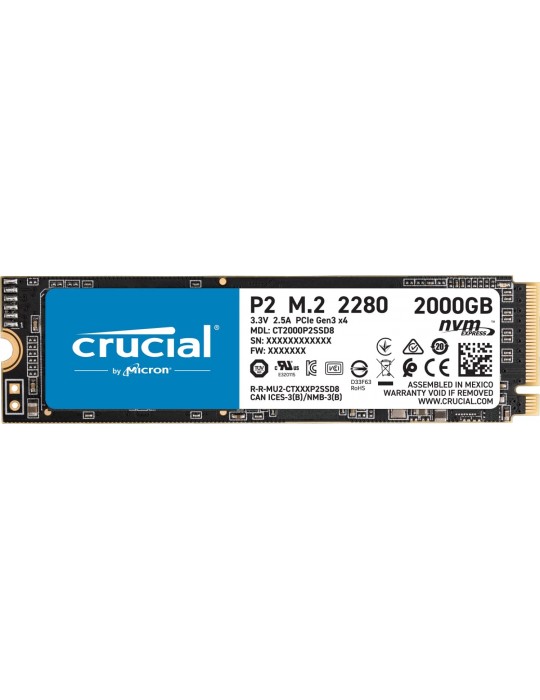  M.2 - SSD Crucial 2TB M.2 P2 NVMe