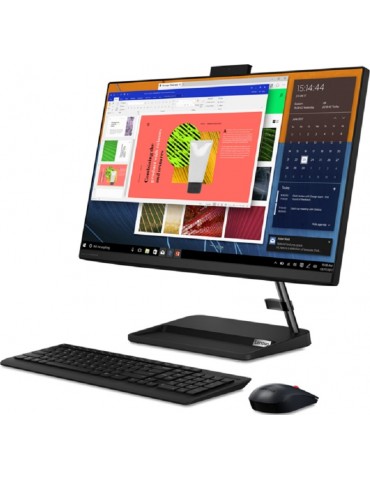 Lenovo IdeaCentre i7 All-in-one 3 24ITL6 i7-1165G7-8GB-SSD 512GB-Nvidia MX450-2GB-23.8 FHD Touch-Windows10-Black