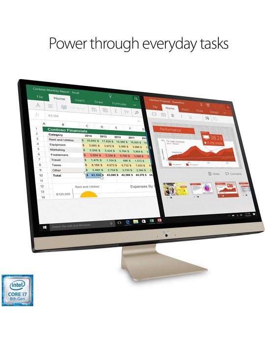  Original PC - Asus All-in-one Vivo AiO V272U i7-8550U-16GB-1TB-SSD 256GB-VGA Nvidia MX150-2GB-27 inch FHD Touch Screen-Windows1