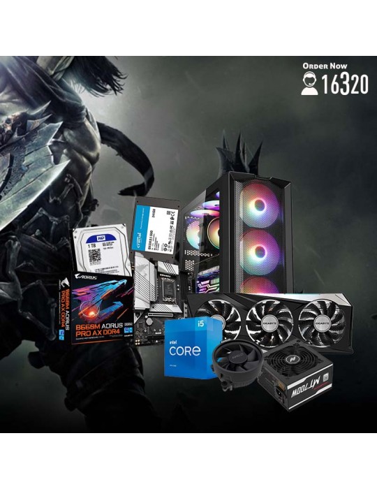  Gaming PC - Bundle Core™ i5-12400F-B660M AORUS PRO AX-RTX™ 3070 GAMING OC 8GB-32G-1TB HDD-240 GB SSD-Cooler AORUS ATC800 ABKONC