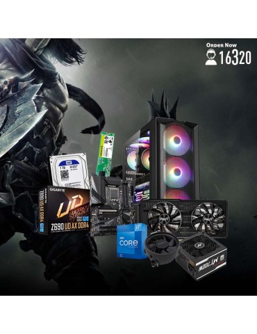 Bundle Core™ i7-12700-Z690 UD AX DDR4-Palit 3060 TI DUAL OC 8GB-32G-1TB HDD-480 GB SSD-Cooler AORUS ATC800 ABKONCORE ATX H450X