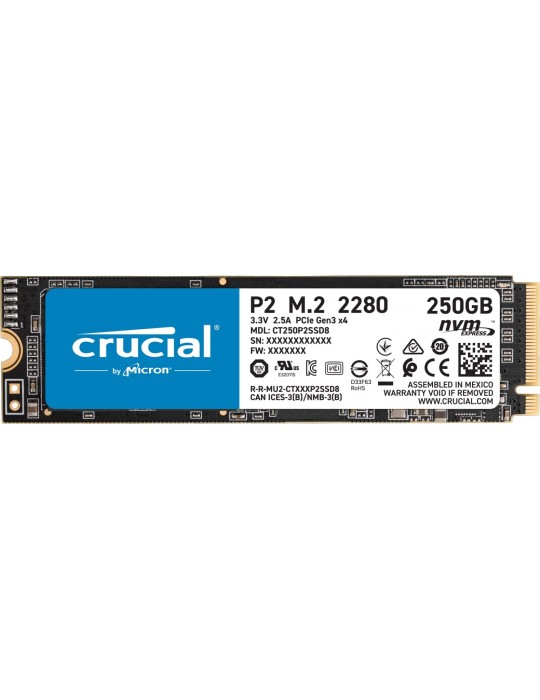 M.2 - SSD Crucial P2 250GB M.2 NVMe