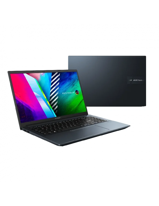  Laptop - ASUS Vivobook Pro 15 D3500QC-OLED007T AMD R7-5800H-16GB-SSD 512GB-RTX3050-4GB-15.6 FHD OLED-Win10-Quiet Blue