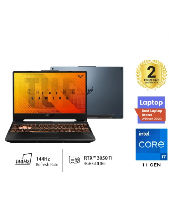 Laptop - ASUS TUF Gaming F17 FX706HEB-HX107T i7-11800H-16GB-SSD 512GB-RTX3050Ti-4GB-17.3 Inch FHD 144Hz-Win10-Eclipse Grey