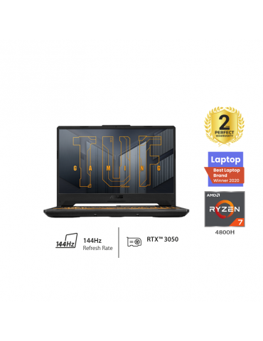 ASUS TUF A15 FA506IC-HN017W AMD R7-4800H-16GB-SSD 512GB-RTX3050-4GB-15.6 FHD 144Hz-Win10-Graphite Black