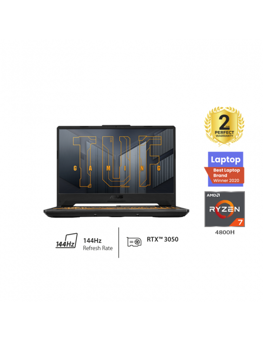  Laptop - ASUS TUF A15 FA506IC-HN017W AMD R7-4800H-16GB-SSD 512GB-RTX3050-4GB-15.6 FHD 144Hz-Win10-Graphite Black