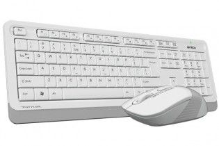  Keyboard & Mouse - KB+Mouse A4Tech Wireless FG1010 white