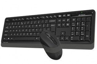  Keyboard & Mouse - KB+Mouse A4Tech Wireless FG1010 Grey