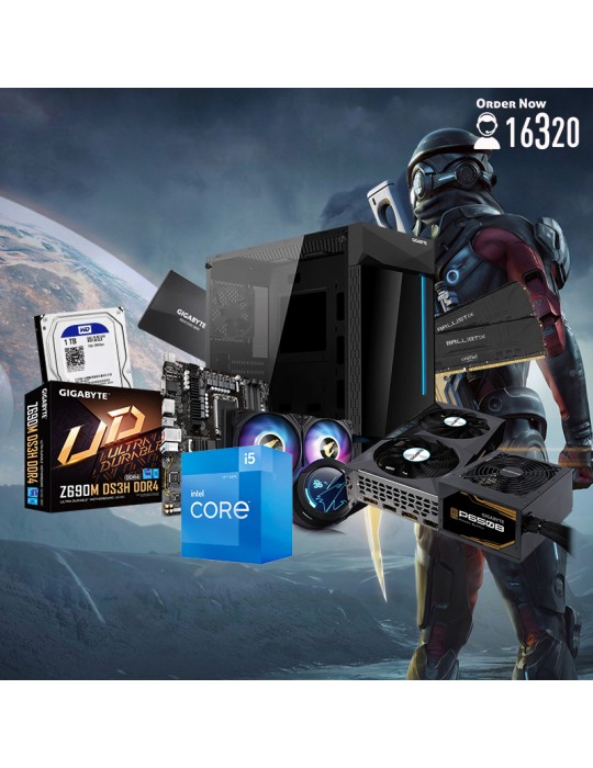  Home - Bundle Intel® Core™ i5-12400F-Z690M DS3H-RTX™ 3050 EAGLE OC 8G-16G-1TB HDD- 120GB SSD-WATERFORCE X 240-ATX GIGABYTE™ C2