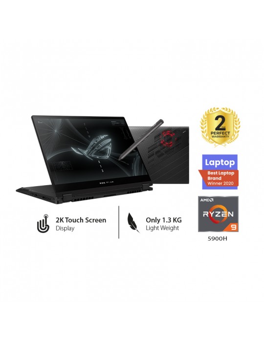  Laptop - ASUS ROG Flow X13 GV301QE-K5049T R9 5980H-16GB RAM-1TB SSD-RTX™ 3050 Ti 4GB-13.4 Inch-Win10