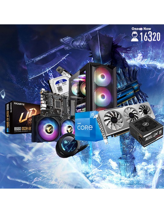  Gaming PC - Bundle Intel® i5-12400F-B660M DS3H AX-RTX™ 3070 Ti VISION OC 8G-16G-1TB-512GB SSD-Cooler WATERFORCE X 240-ATX H450X