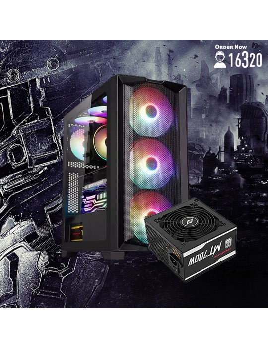  Gaming PC - Bundle AMD Ryzen™ 5 3600-B550M PRO-VDH-RTX™ 3060 VENTUS 2X 12G OC-16GB-1TB HDD-SSD 480GB-ATX H450X-PSU 700W 80-Whit