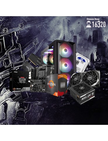 Bundle AMD Ryzen™ 5 3600-B550M PRO-VDH-RTX™ 3060 VENTUS 2X 12G OC-16GB-1TB HDD-SSD 480GB-ATX H450X-PSU 700W 80-White