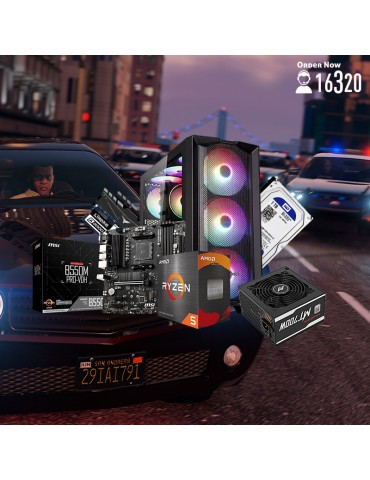 Bundle AMD Ryzen™ 5 5600G-B550M PRO-VDH-16GB-1TB HDD-SSD 500GB-ATX H450X-PSU 700W 80-White