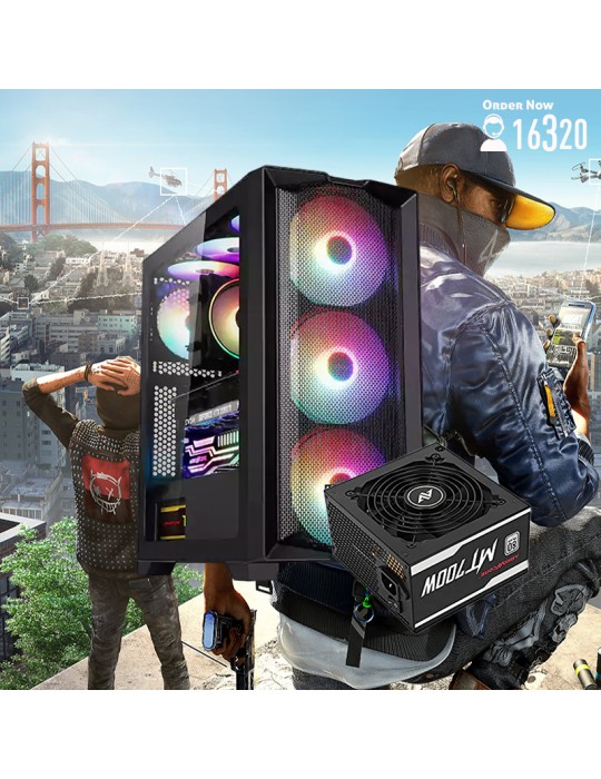  Gaming PC - Bundle AMD Ryzen™ 5 3600-B450M DS3H-GTX1660 SUPER 6GB-16GB-1TB HDD-SSD 250GB-ATX H450X-PSU 700W 80-White