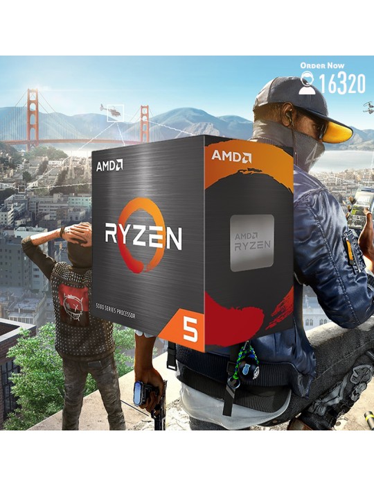  Gaming PC - Bundle AMD Ryzen™ 5 5600G-B450M DS3H-16GB-1TB HDD-SSD 500GB-ATX H450X-PSU 700W 80-White