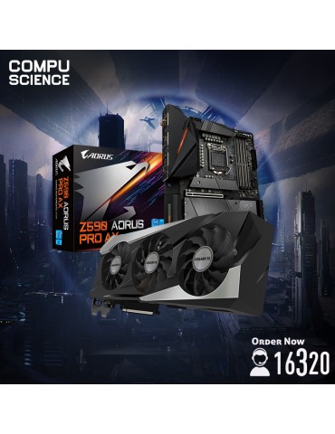 Bundle MB GIGABYTE™ Intel® Z590 AORUS Pro AX-VGA GIGABYTE™ GeForce RTX™ 3070 Ti GAMING OC 8GB