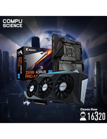 Bundle MB GIGABYTE™ Intel® Z590 AORUS Pro AX-VGA GIGABYTE™ GeForce RTX™ 3080 GAMING OC 12G