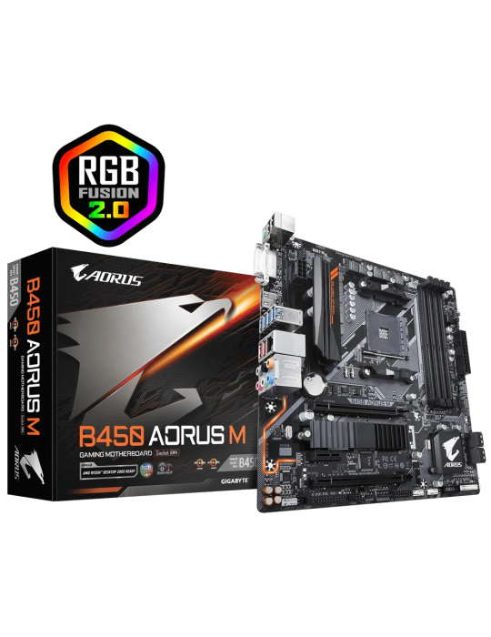  Motherboard - MB GIGABYTE™ AMD B450 AORUS M -RGB FUSION 2.0