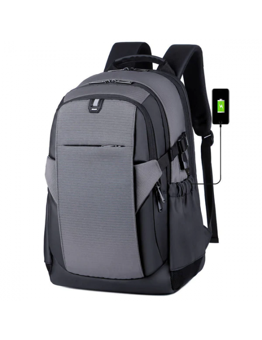  حقائب عالية الجوده - Rahala 2209 Laptop Backpack-15.6 Inch-Gray