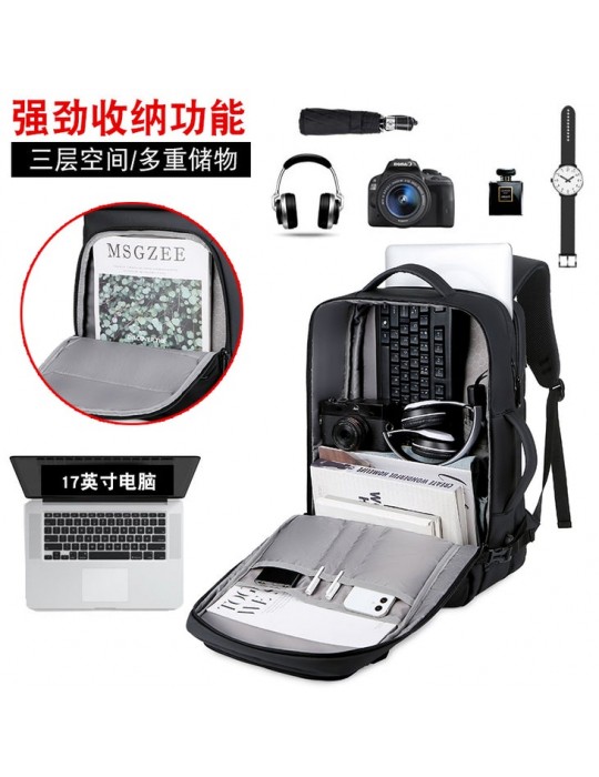  حقائب عالية الجوده - Rahala 2201 Laptop Backpack-17 Inch-Gray