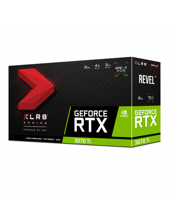  VGA - VGA PNY GeForce RTX 3070 Ti 8GB XLR8 Gaming REVEL™ EPIC-X RGB™ Triple Fan