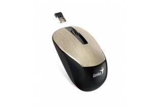  Mouse - Mouse Genius NX-7015-Blue Eye-Unified Receiver-Hairline Design 1600 DPI Gold