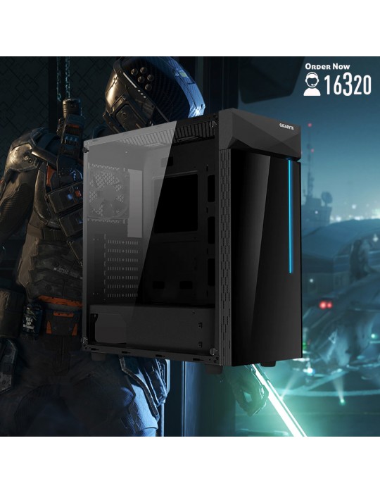  Gaming PC - Bundle Ryzen™ 5 PRO 4650G-B550 AORUS Elite AX V2-16GB-2TB HDD-250 SSD-C200 Tempered GLASS-PSU AP750GM 750W 80+ Gold