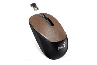  Mouse - Mouse Genius NX-7015-Blue Eye-Unified Receiver-Hairline Design 1600 DPI Brown