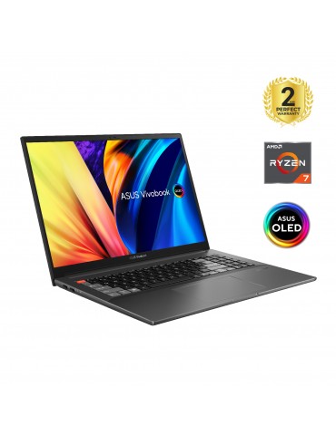 ASUS Vivobook Pro 16X OLED M7600QC-OLED007W R7-5800H-16GB-SSD 1TB-RTX3050-4GB-16 inch 4K OLED-Windows11-Grey