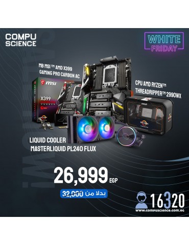 Bundle CPU AMD Ryzen™ Threadripper™ 2990WX - sTR4-MB MSI ™ AMD X399 GAMING PRO CARBON AC-Cooler Master MASTERLIQUID PL240 FLUX