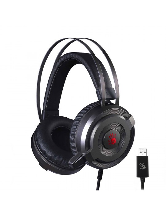  Headphones - Bloody G520s 2.0 STEREO SOUND GAMING HEADPHONES-USB Grey