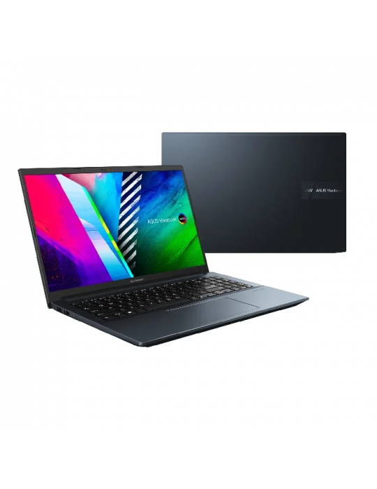  Laptop - ASUS Vivobook Pro 15 D3500QC-OLED007W AMD R7-5800H-16GB-SSD 512GB-RTX3050-4GB-15.6 FHD OLED-Win10-Quiet Blue