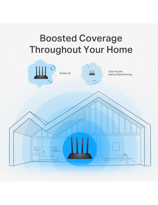  Networking - TPlink AC1200 Wireless MU-MIMO Gigabit Router Archer C6