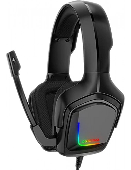  Headphones - ONIKUMA K20-3.5mm-RGB-Black