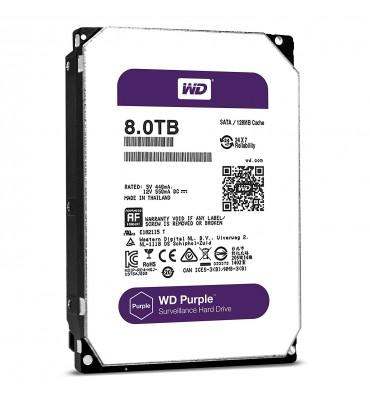 WD Purple 8TB Surveillance Hard Disk Drive - 5400 RPM Class SATA 6 Gb/s 128MB Cache 3.5 Inch