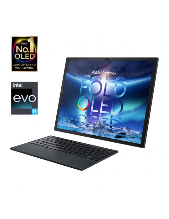  Laptop - ASUS ZenBook Fold UX9702AA-OLED007W i7-1250U-16GB DDR5-SSD 1TB-Intel Iris Xe Graphics-17.3 OLED Touch screen-Win11-Tec