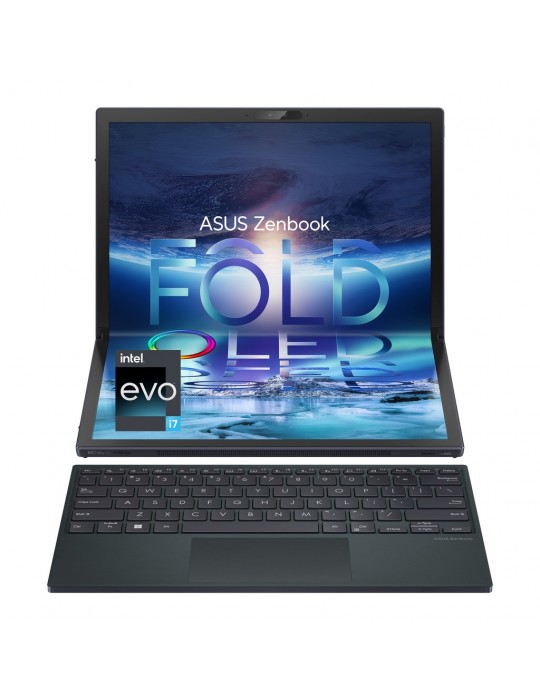  Laptop - ASUS ZenBook Fold UX9702AA-OLED007W i7-1250U-16GB DDR5-SSD 1TB-Intel Iris Xe Graphics-17.3 OLED Touch screen-Win11-Tec