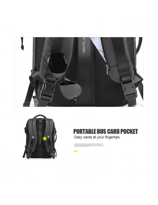  Carry Case - ARCTIC HUNTER B00350 Laptop Backpack-15.6 Inch-Black