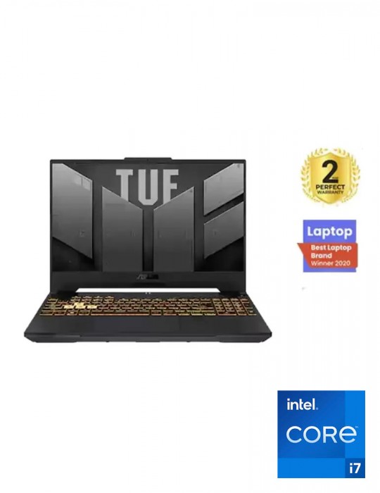 Laptop - ASUS TUF Gaming F15 FX507ZC-HN003W i7-12700H-16GB-SSD 512GB-RTX3050-4GB-15.6 Inch FHD 144Hz-Win10-Mecha Gray