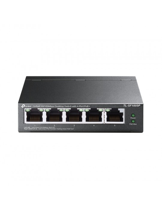  Networking - TP-Link 5-Port 10/100Mbps Desktop Switch with 4-Port PoE+