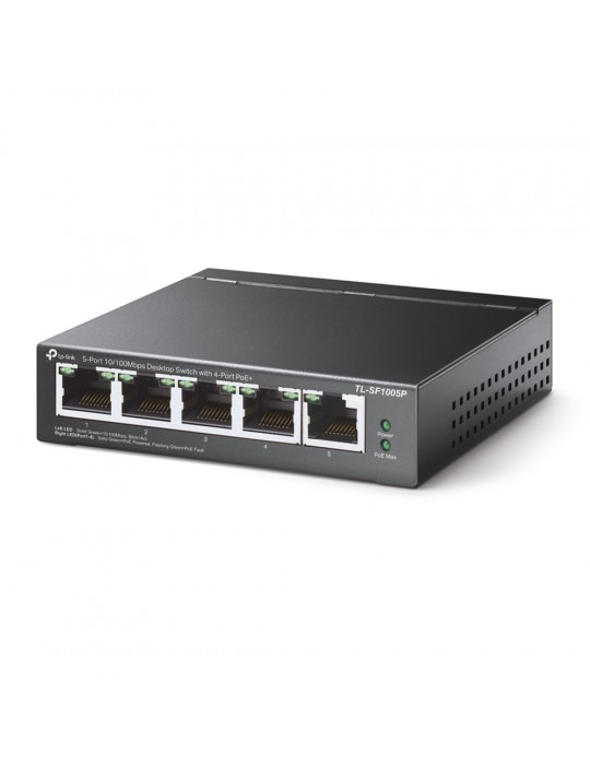  Networking - TP-Link 5-Port 10/100Mbps Desktop Switch with 4-Port PoE+
