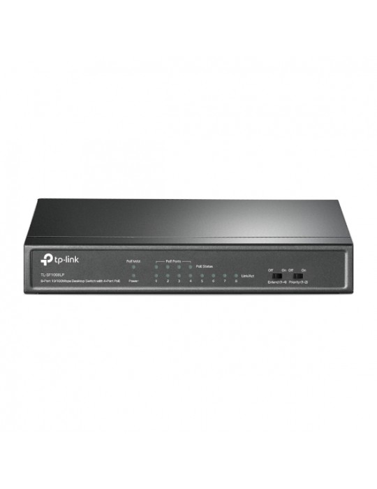  Networking - TP-Link 8-Port 10/100Mbps Desktop PoE Switch with 4-Port PoE-SF1008LP