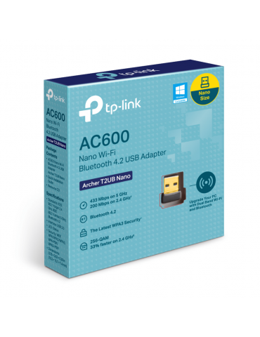 TP-Link AC600 Nano Wi-Fi Bluetooth 4.2 USB Adapter-Archer T2UB