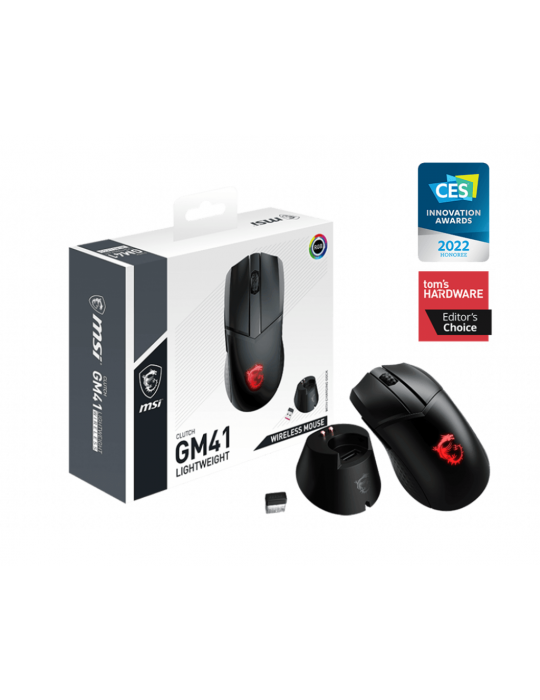  Mouse - MSI ™ Clutch GM41 LIGHTWEIGHT WIRELESS-Black
